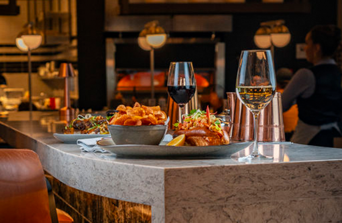 Lobster roll served in Loews Coral Gables Hotel's Americana Kitchen